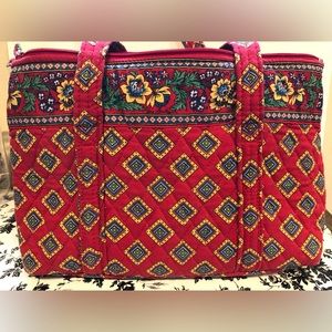 Villa Red Vera Bradley Zipper Closure Purse & Matching Wallet